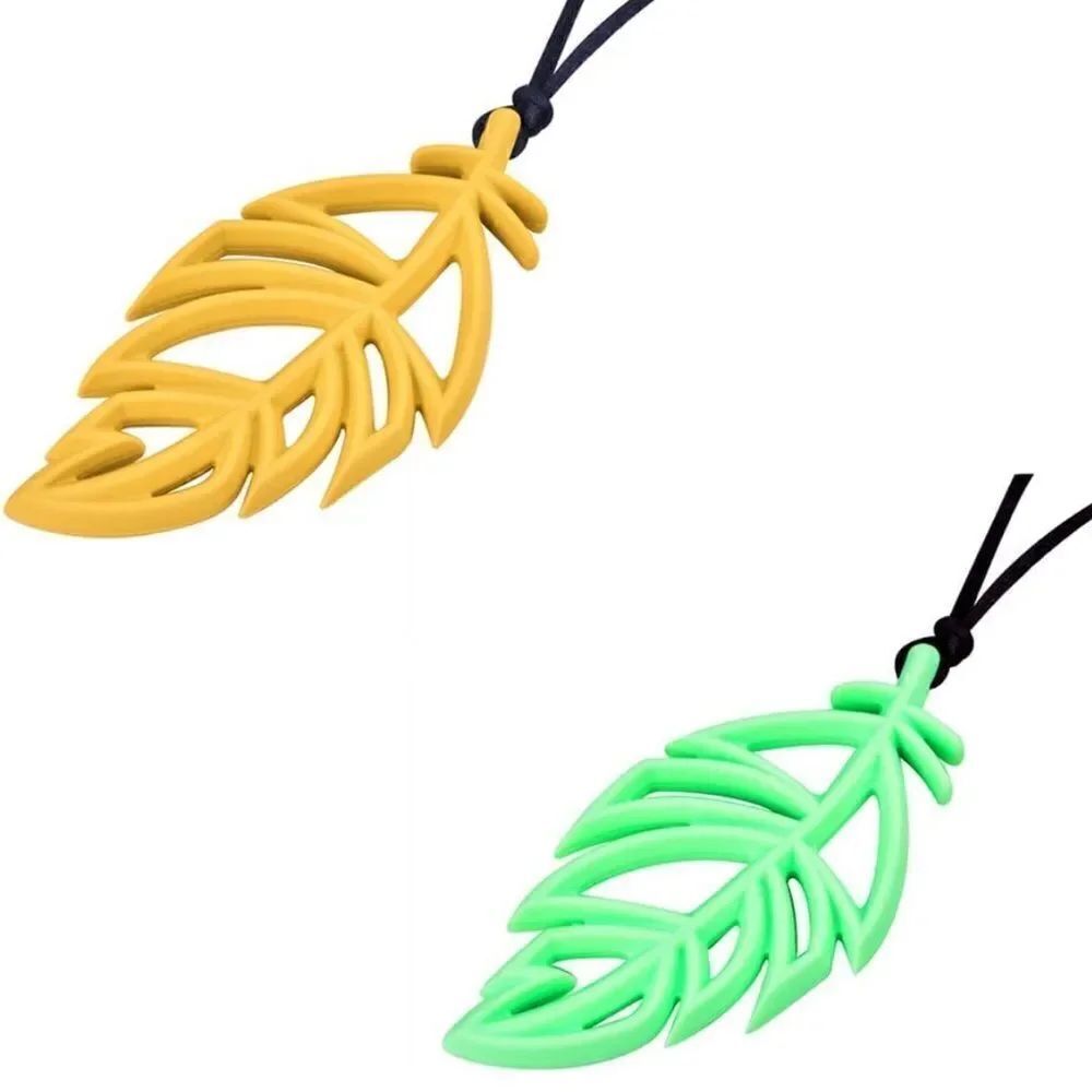Sensory Chew Necklace for Adults & Kids Set of 2 Teethers Chewy Silicone